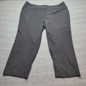 Avenue Studio Black Cropped Wide‎ Leg Dress Pants Women Size 22